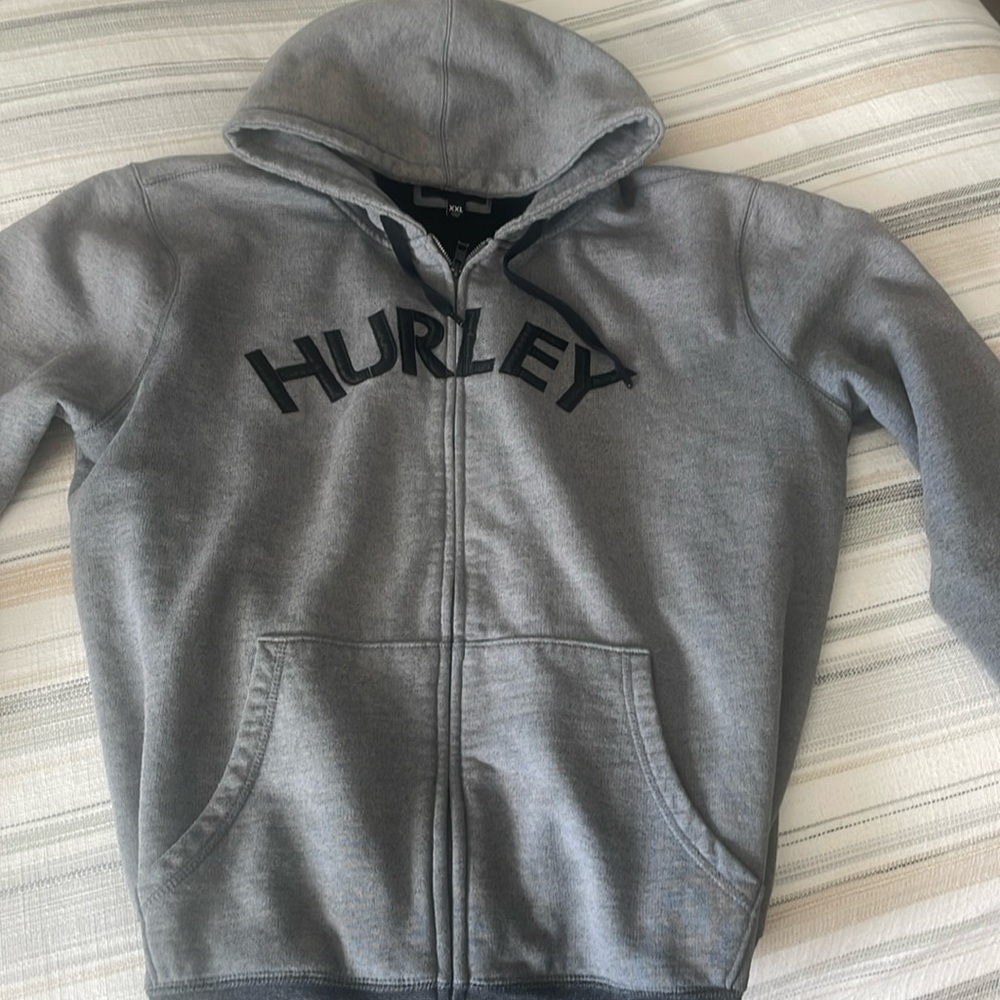 Hurley Gray Zip-Up Hoodie